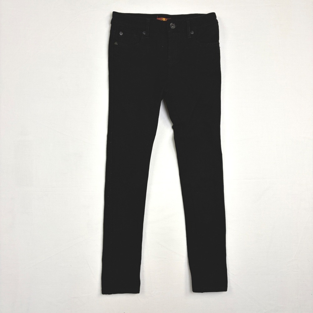 7 For All Mankind Kids Girls Black Skinny Stretch Jegging Pants Size 12